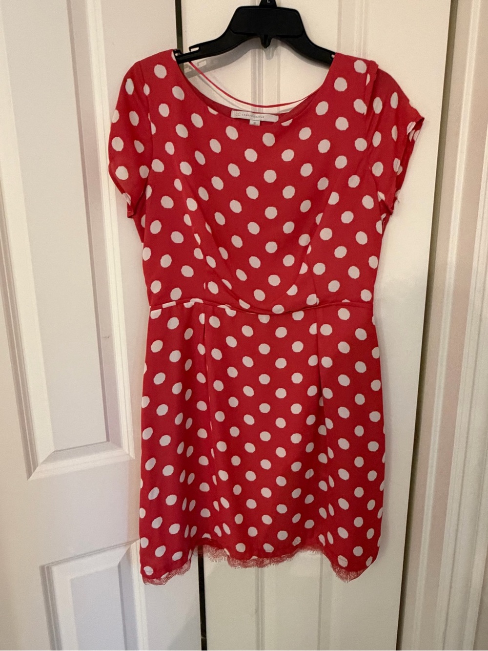 LC Lauren Conrad Red and White Polka Dot Casual Dress for Girls
